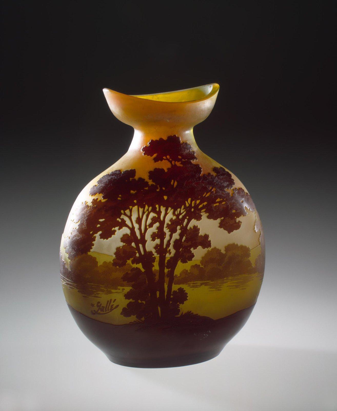 Vase with Lake Landscape Motif