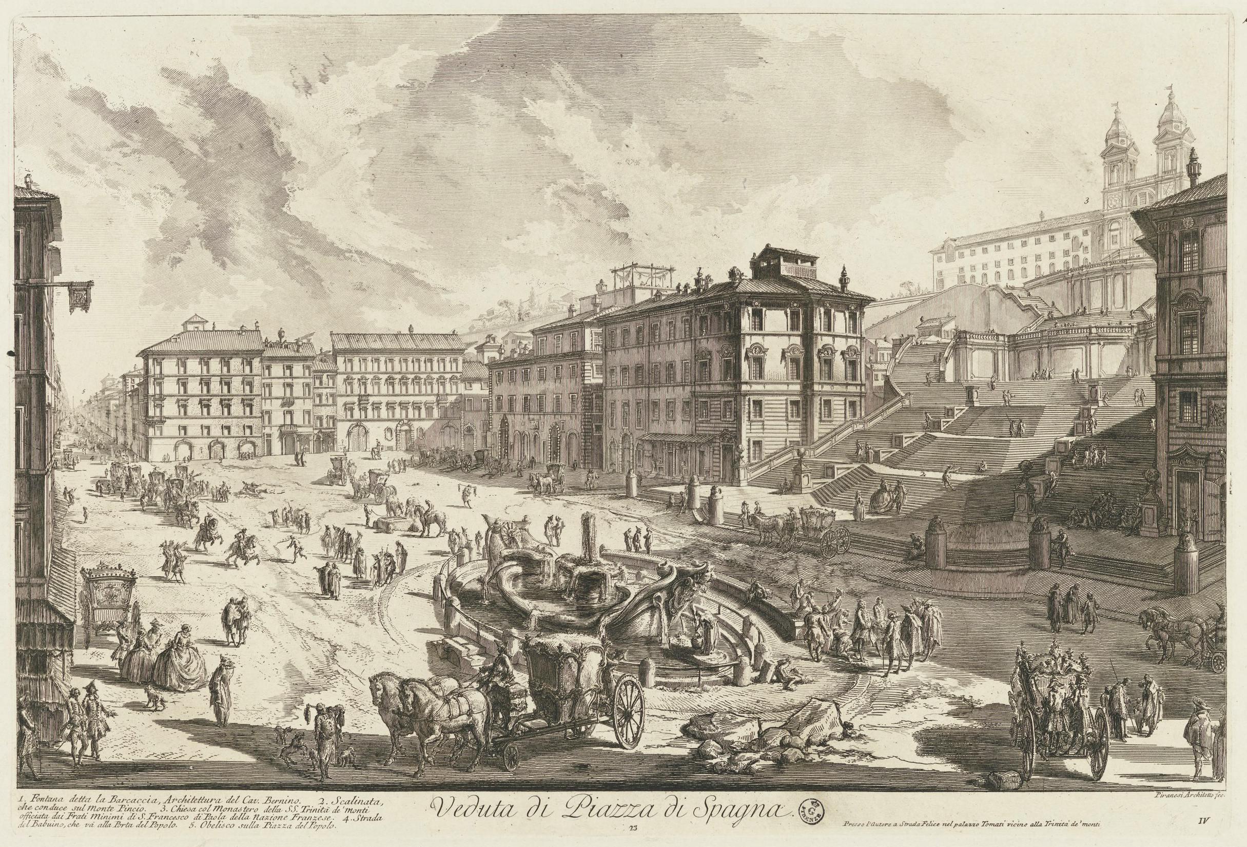 The Piazza di Spagna from 'The Views of Rome'
