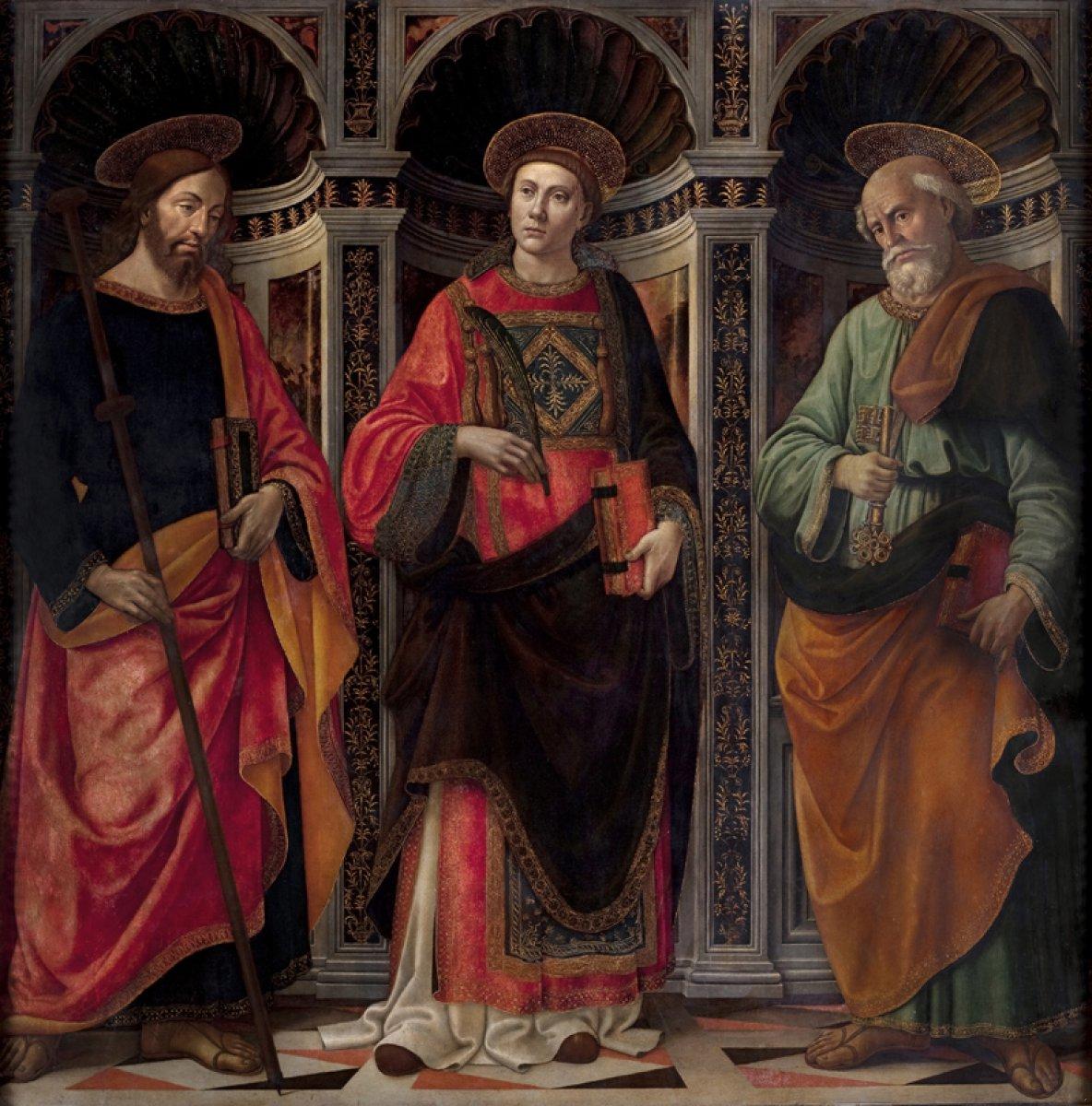 Saint Stephen, Saint James the Greater, and Saint Peter