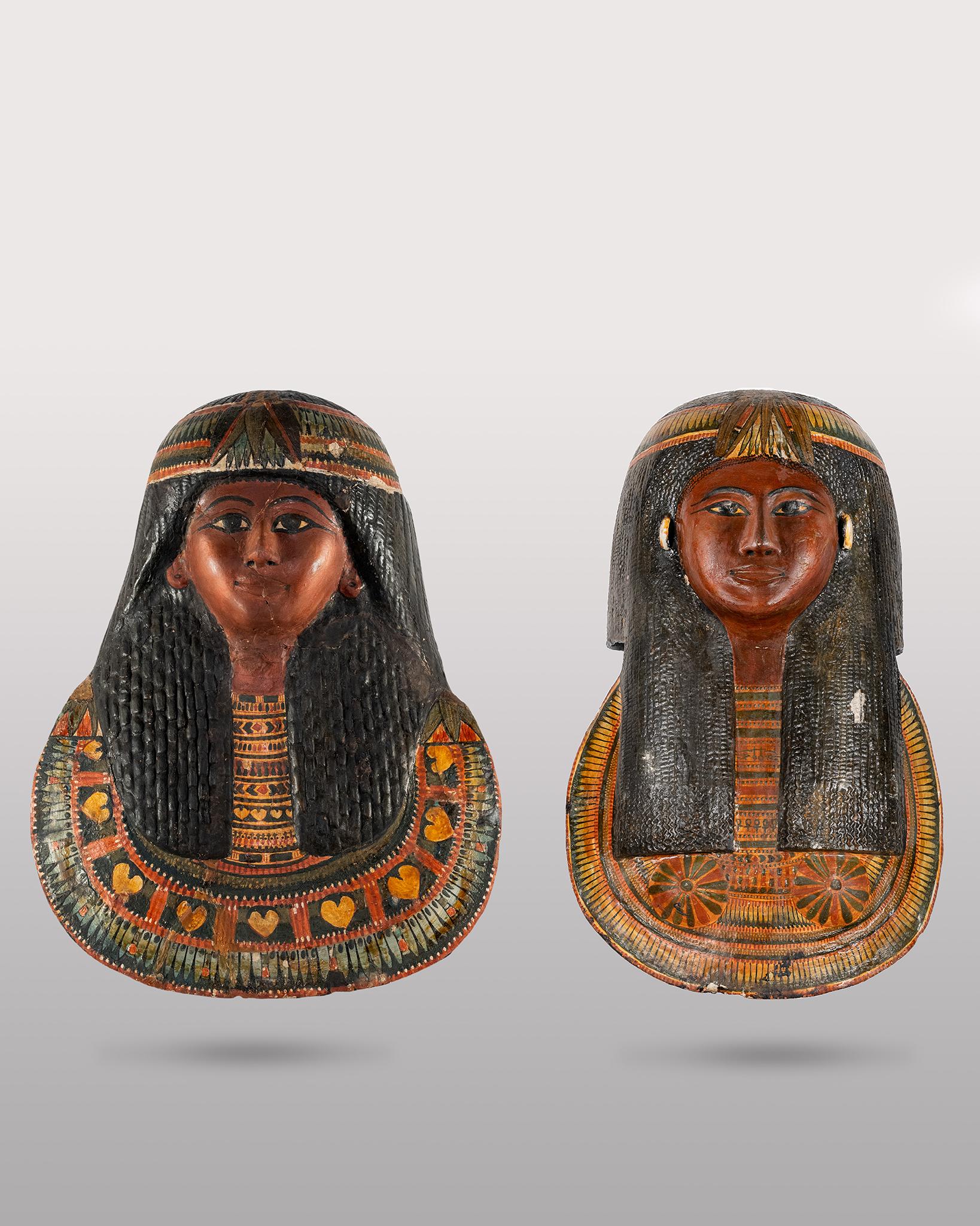 Two Funerary Masks from the Tomb of Sennjem