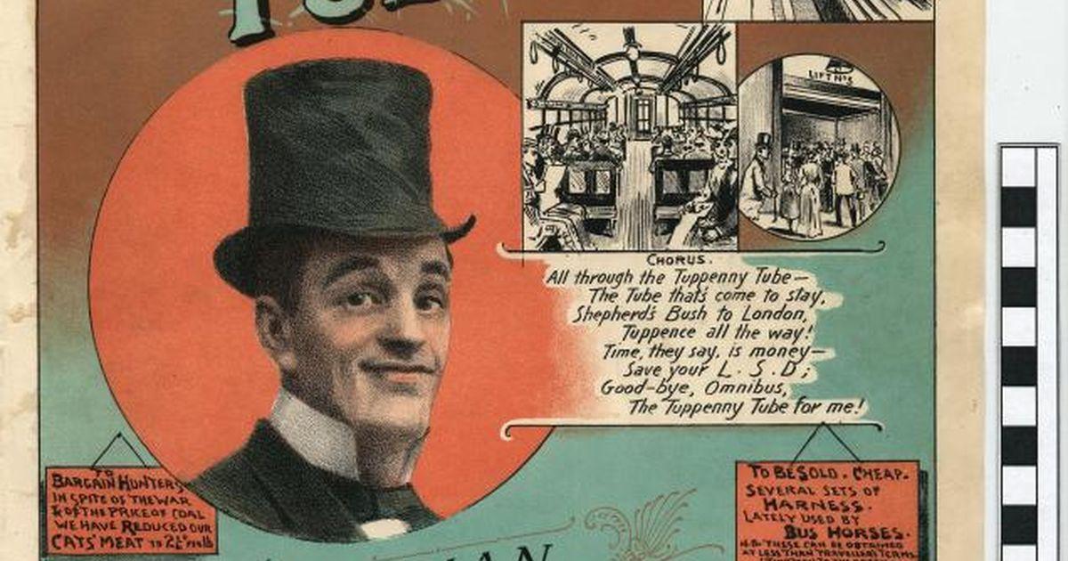 Music sheet; 'The Tuppenny Tube' by E Bateman