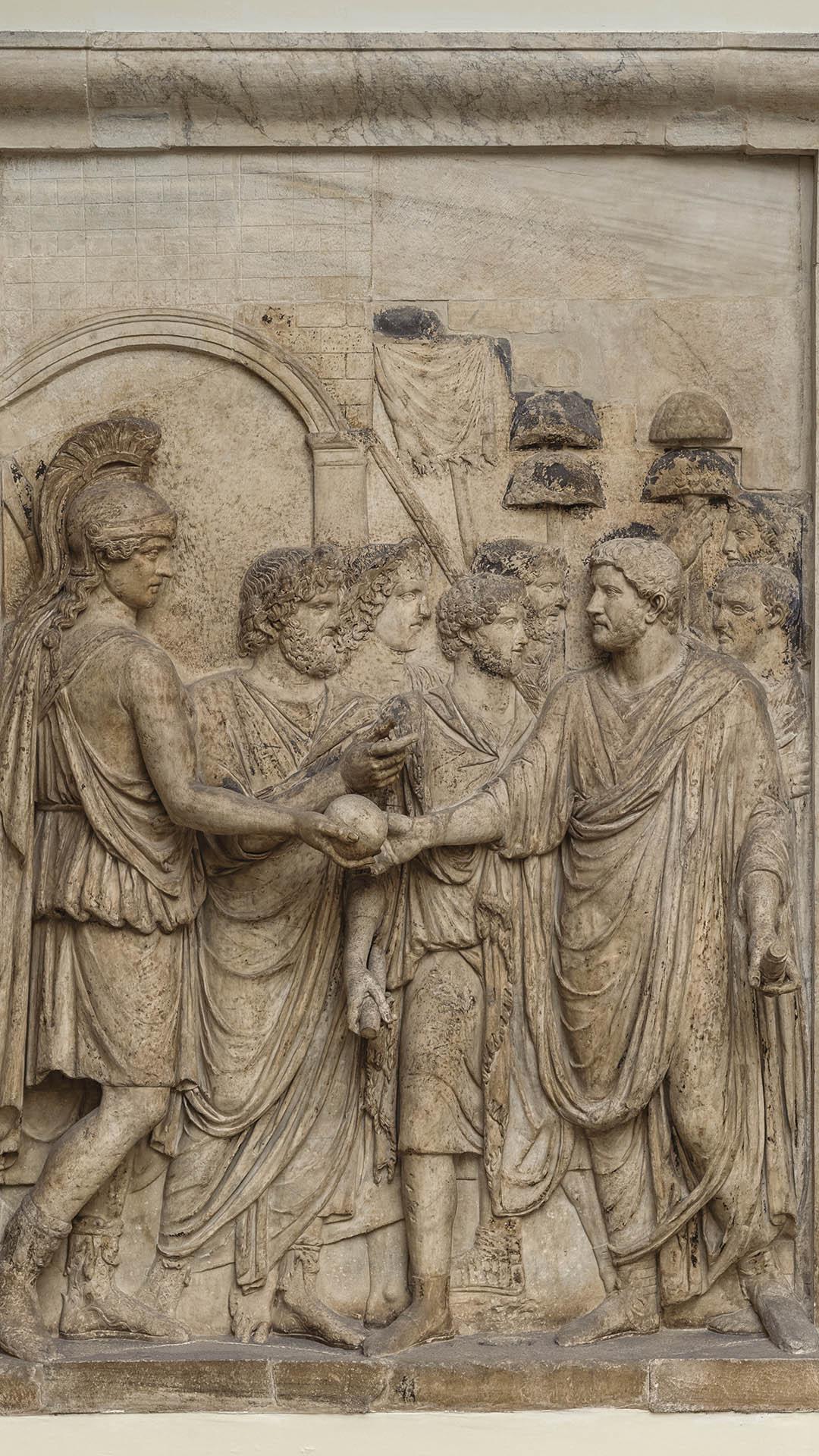 Reliefs of Hadrian and Marcus Aurelius