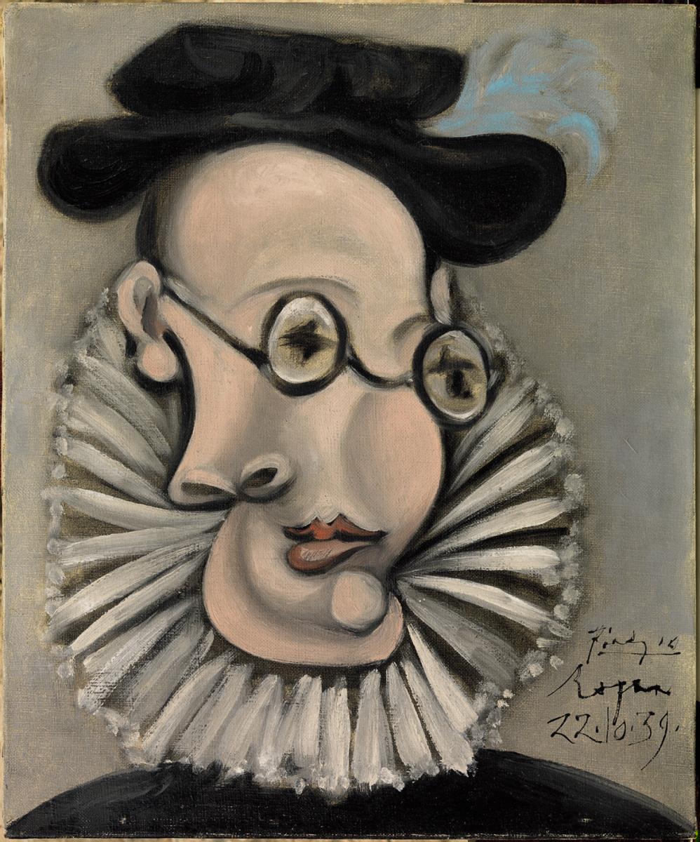 Jaume Sabartés avec col et chapeau
