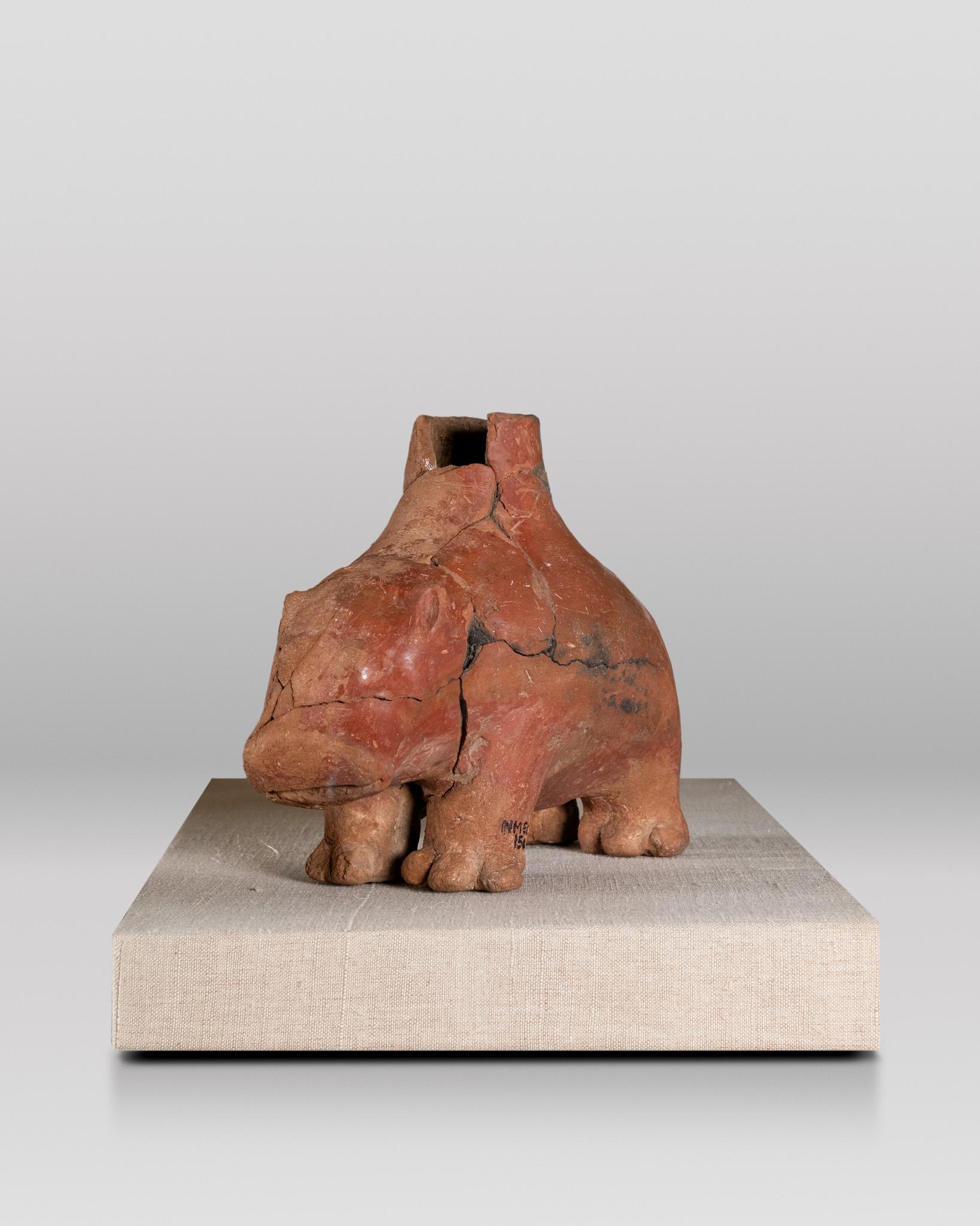 A Hippopotamus-Shaped Vase