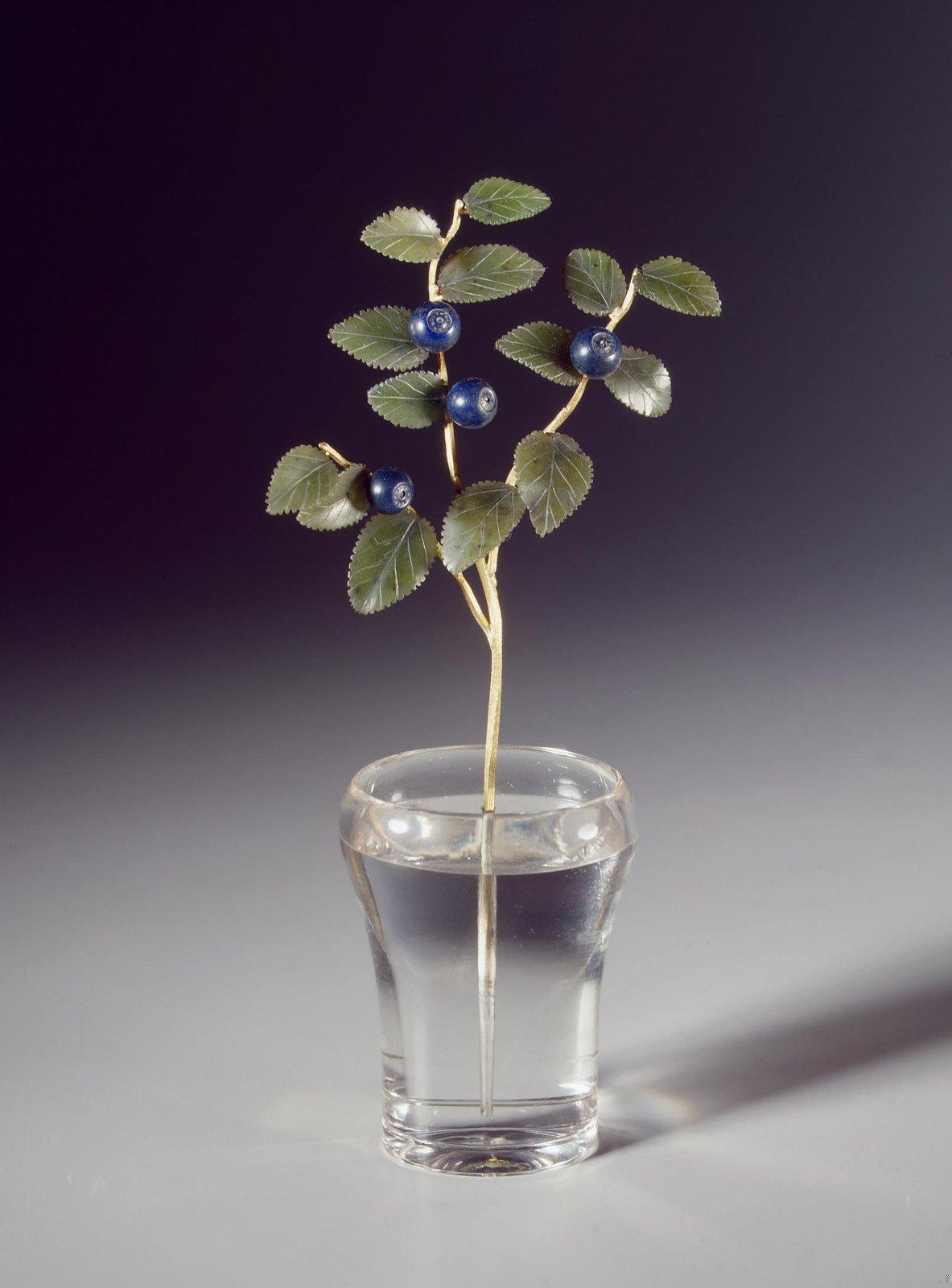 Branch of Bilberries in a Vase