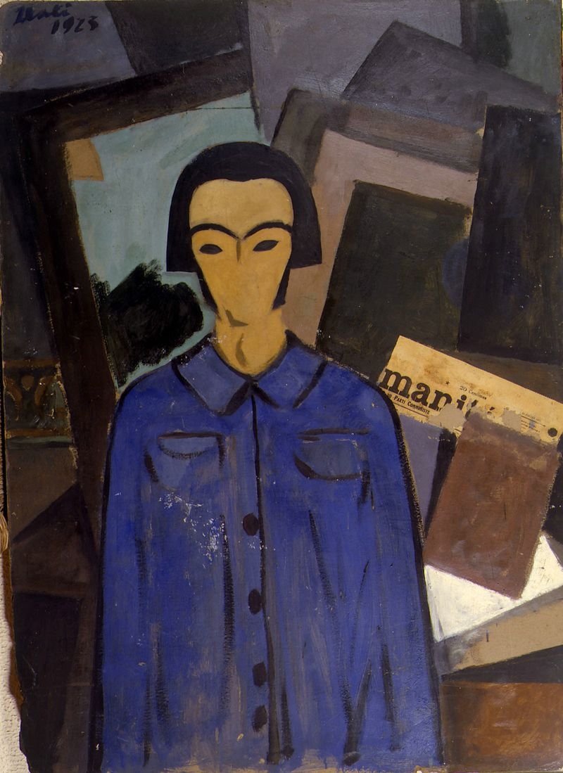 Self-portrait with 'L'Humanité' Newspaper