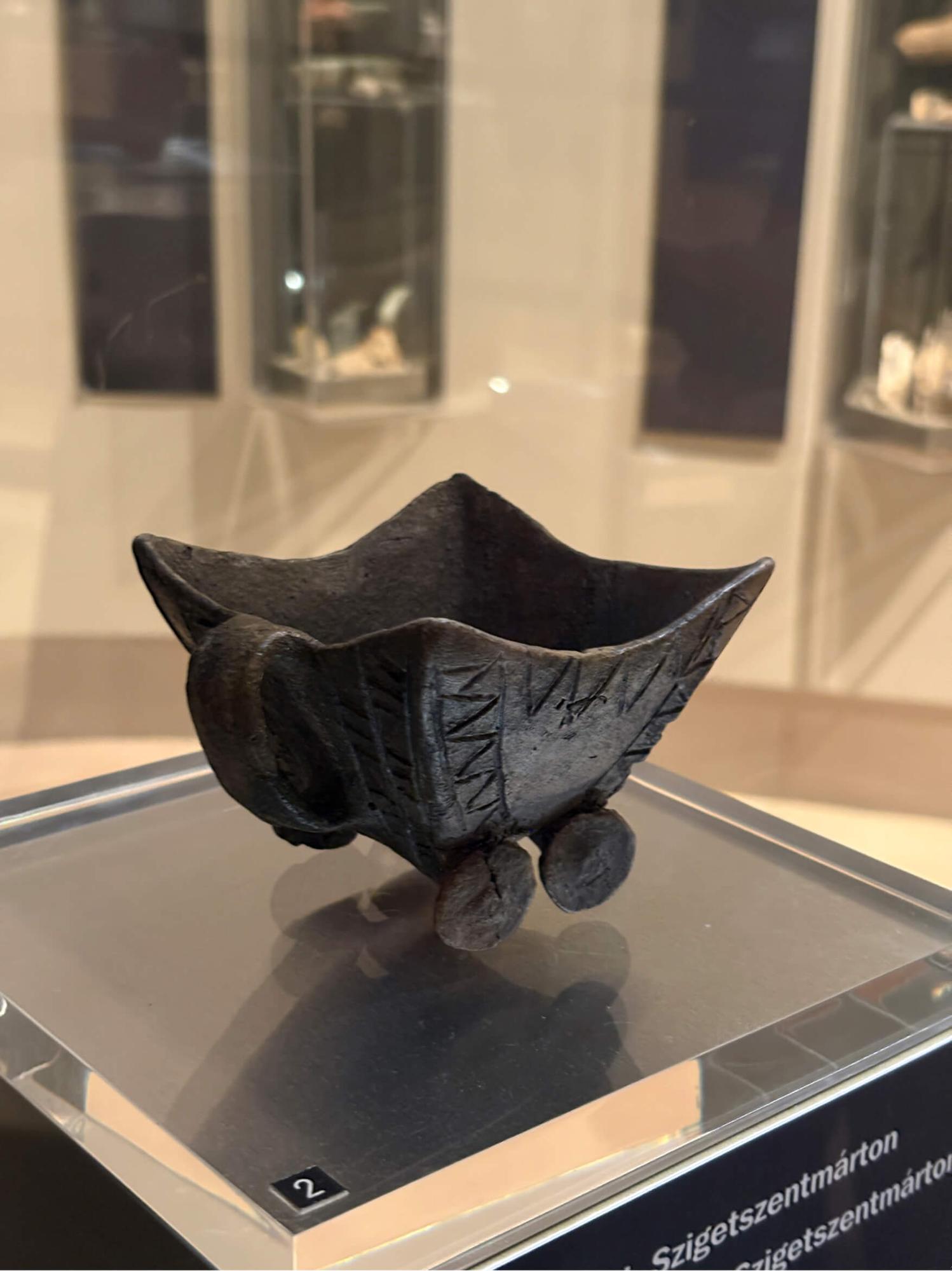 Ceramic Wagon Model from Szigetszentmárton