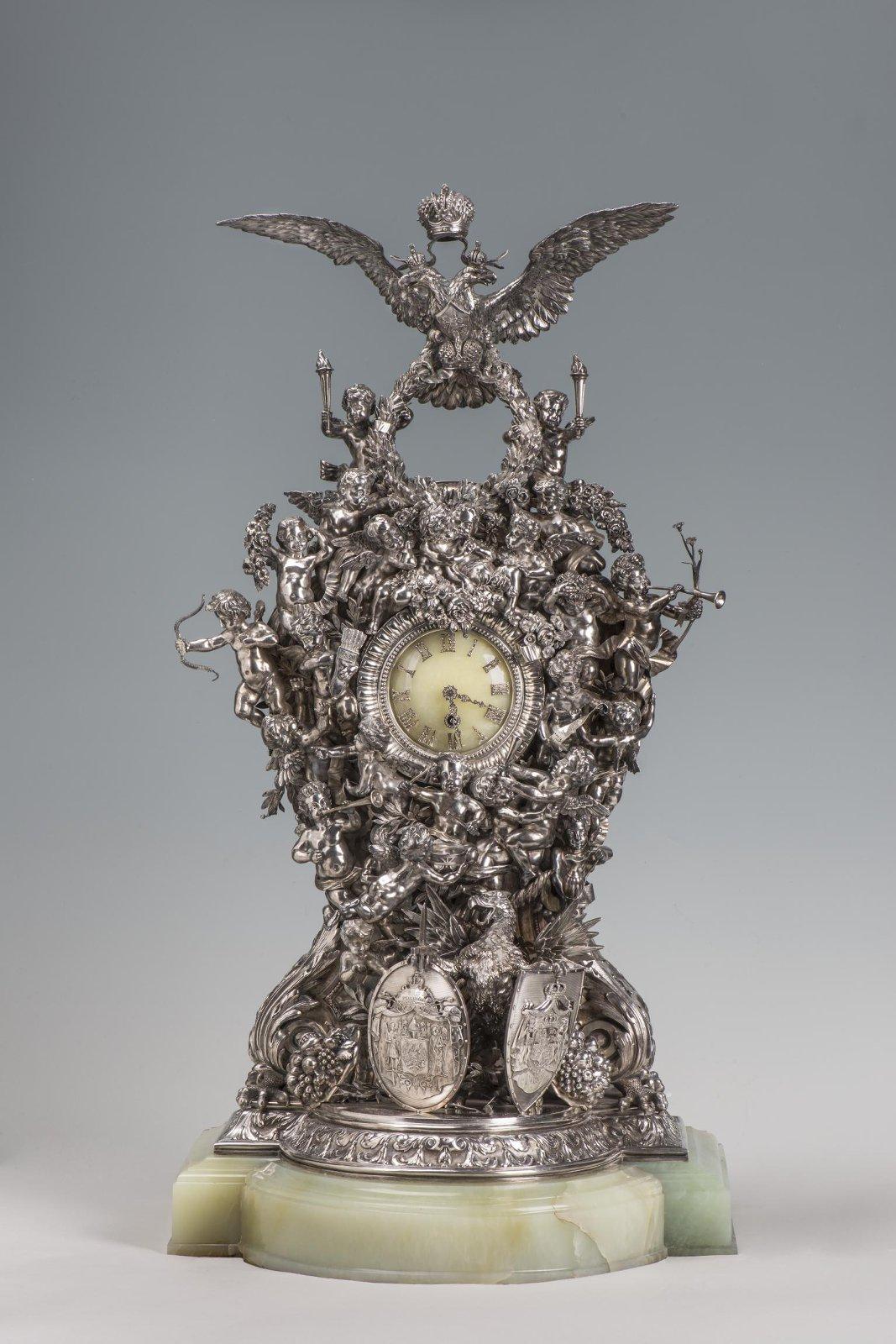 Clock Commemorating the 25th Wedding Anniversary of Alexander III and Maria Feodorovna