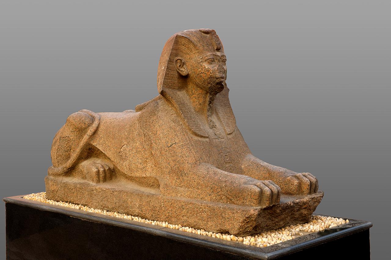 Two Red Granite Sphinxes of Thutmose III
